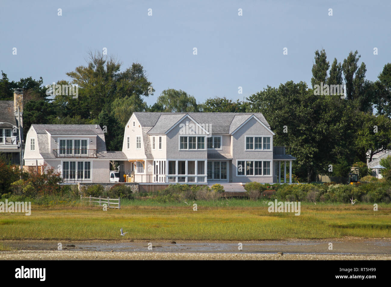 Une maison sur la plage, Barnstable, Cape Cod, Massachusetts, United States Banque D'Images