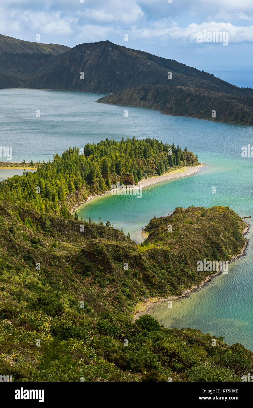 Le Portugal, Azores, Sao Miguel, Lagoa das Sete Cidades Banque D'Images