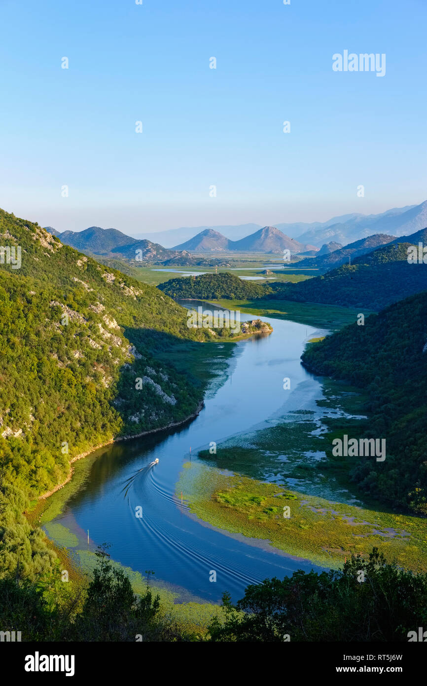 Le Monténégro, rivière Crnojevic vu de Pavlova Strana Lookout Banque D'Images