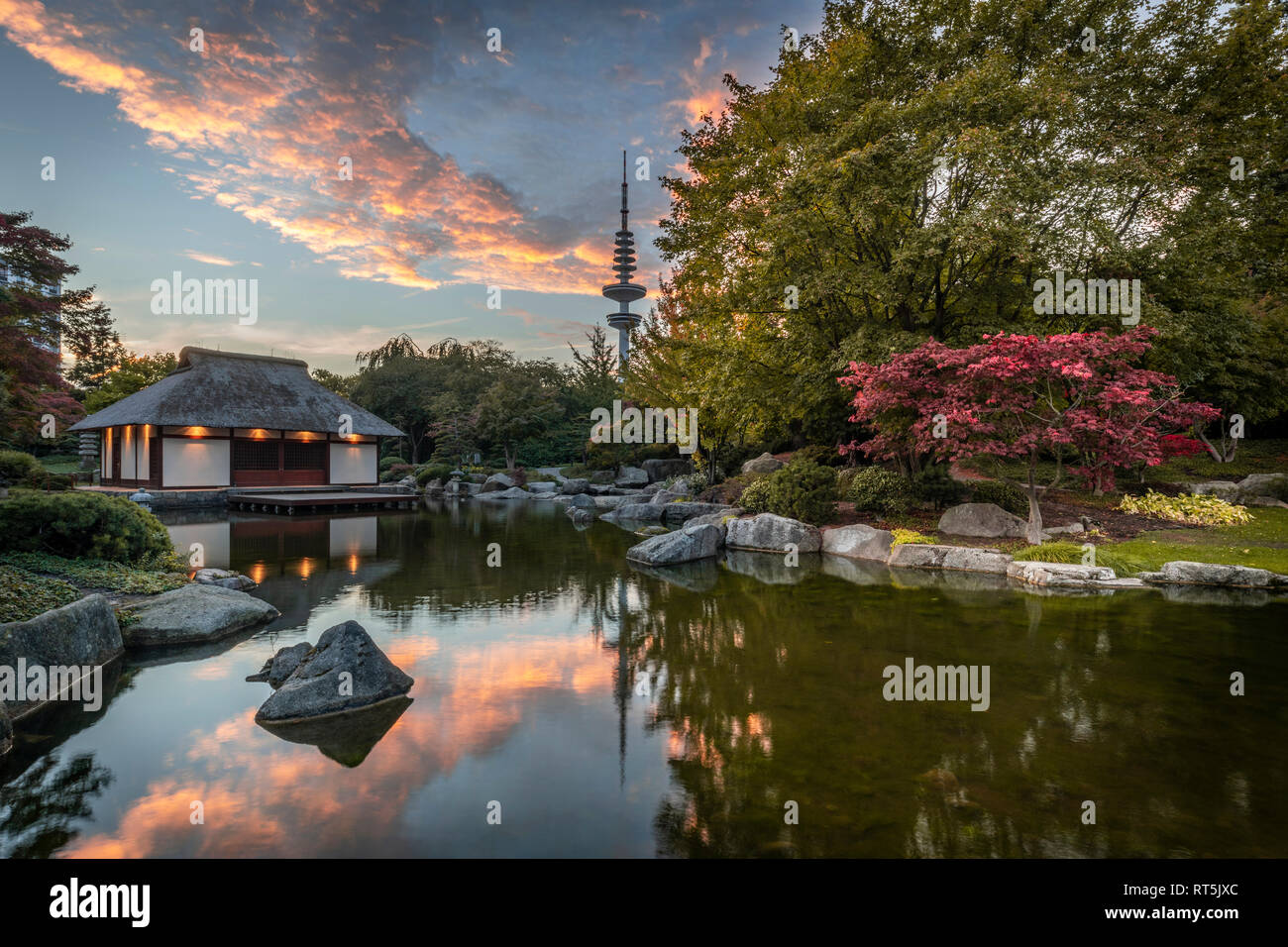 Allemagne, Hambourg, le Jardin japonais du parc PLanten un Blomen Banque D'Images