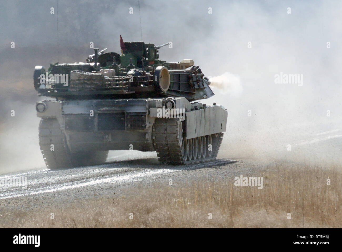 L'Organisation des State Marine Corp 4e Division a mené leur réservoir annuel 2019 qualifications Tir à Fort Knox, Kentucky. (Photo US Army par Charles Leffler) Banque D'Images