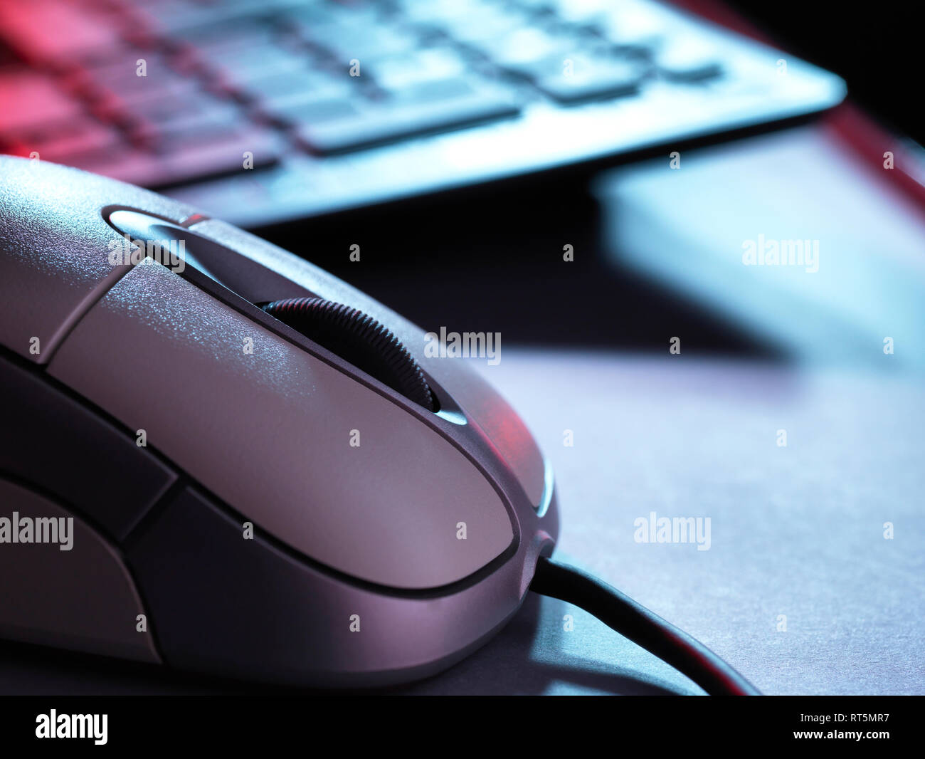 Souris d'ordinateur et le clavier, close-up Banque D'Images
