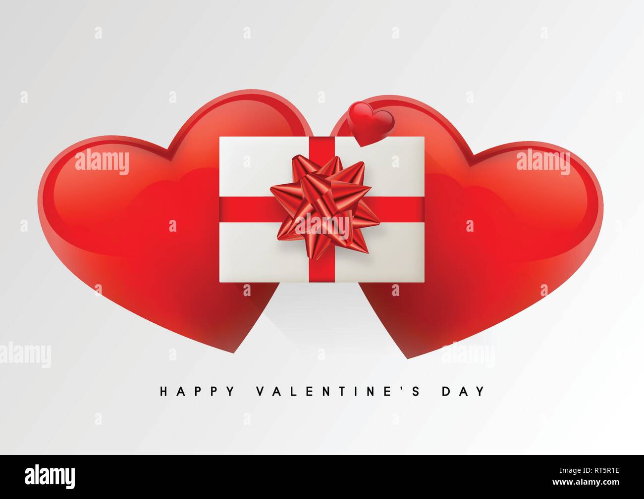 Fond d'écran festif décoré avec des coeurs et des cadeaux. Vector illustration Illustration de Vecteur