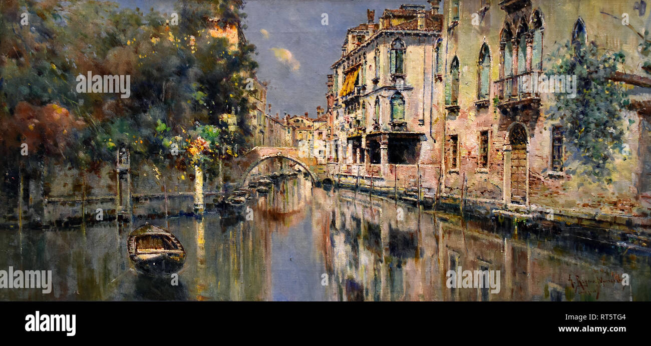 Canal Vénitien par Reyna Manescau, Antonio Maria 1859 - 1937 Espagnol Espagne Banque D'Images