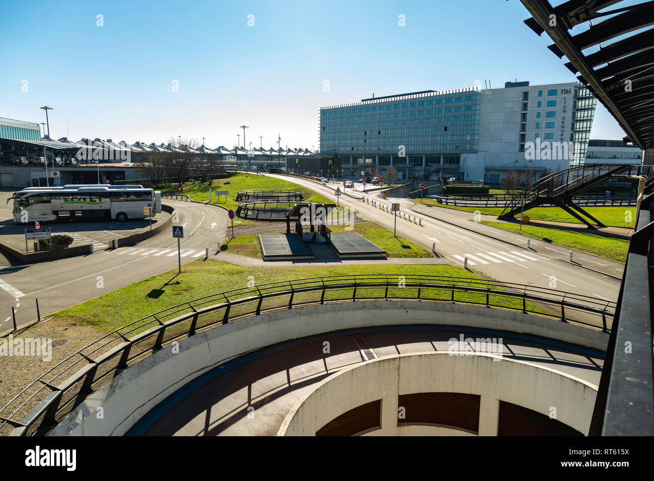 L'aéroport international de Lyon-Saint-Exupéry, Lyon Satolas Banque D'Images