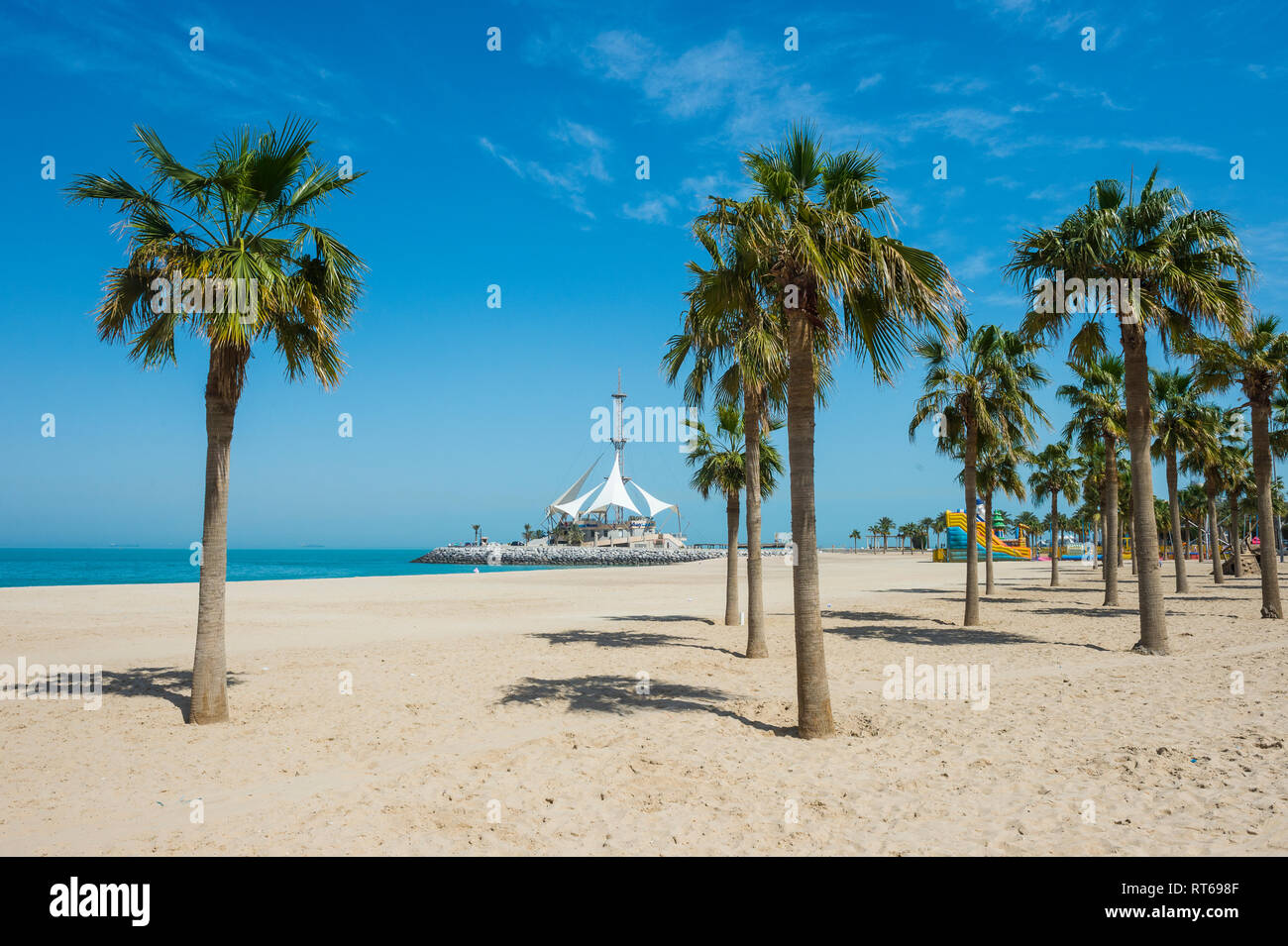 Saoudite, Koweït, Koweït City, Marina Beach Banque D'Images