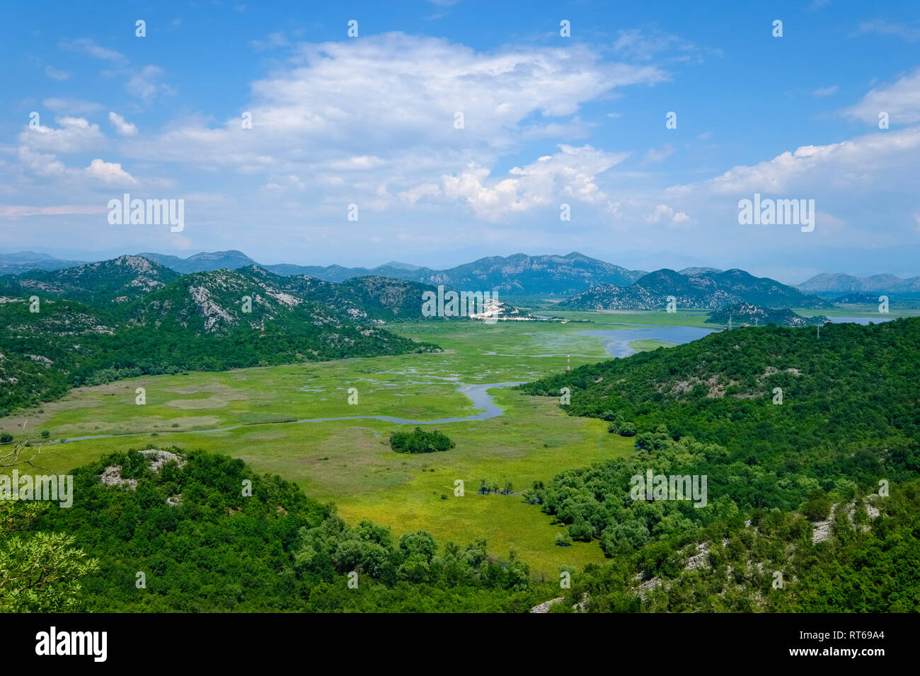 Le Monténégro, le lac de Skadar près de Poseljani Banque D'Images