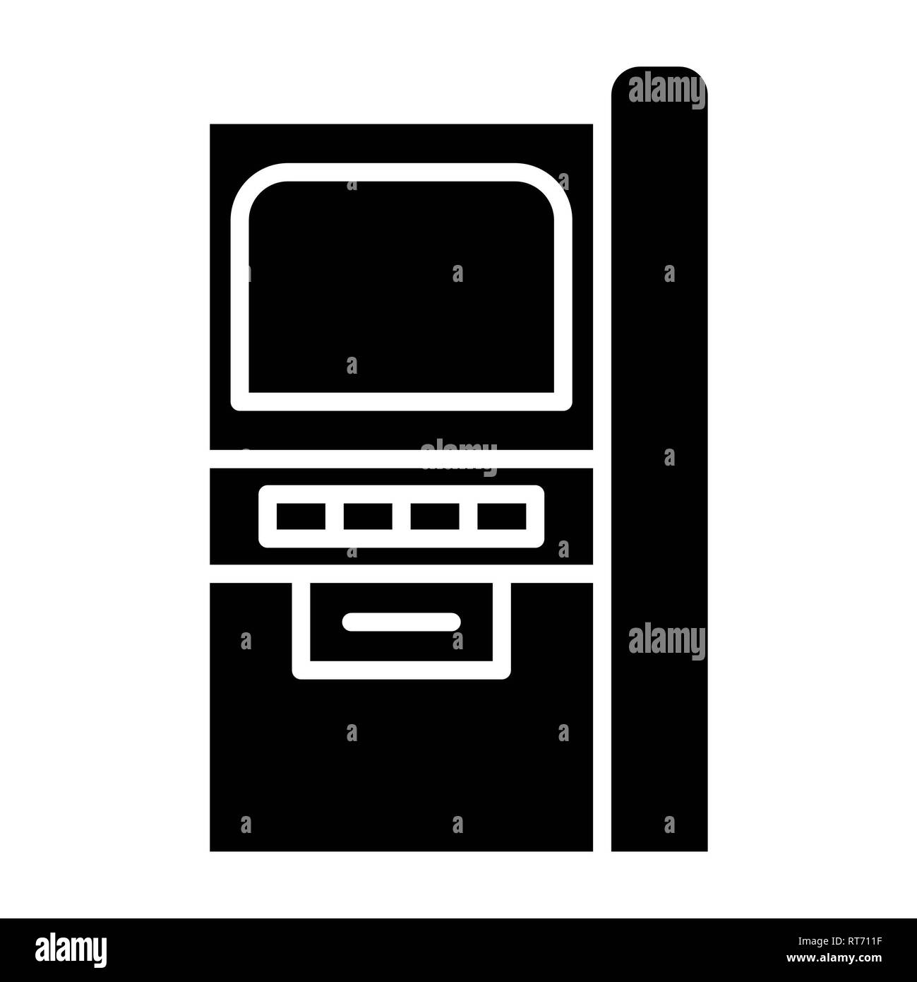 L'icône de la machine ATM, Vector Illustration, Finances Glyph Banque D'Images