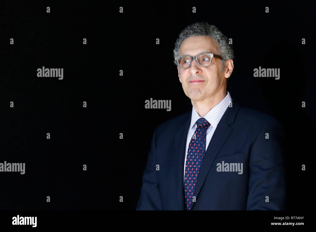 Rome, Italie. 28 Février, 2019. John Turturro Rome le 28 février 2019. Photocall lors de la première mondiale de la série tv RAI Le nom de la Rose (il nome della Rosa). Foto Samantha Insidefoto Zucchi Banque D'Images