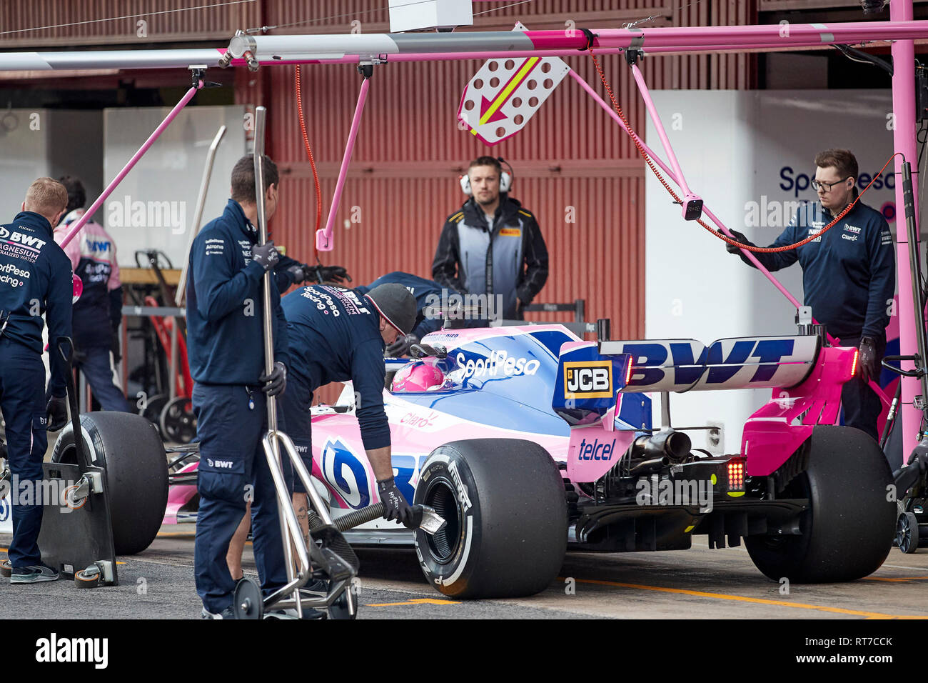 Montmelo, Barcelone, Espagne. 28 février 2019.Lance Promenade (Point de course F1 Team) RP19 voiture, vu en action au cours de l'hiver jours d'essais sur le circuit de Catalunya à Montmelo (Catalogne). Credit : SOPA/Alamy Images Limited Live News Banque D'Images