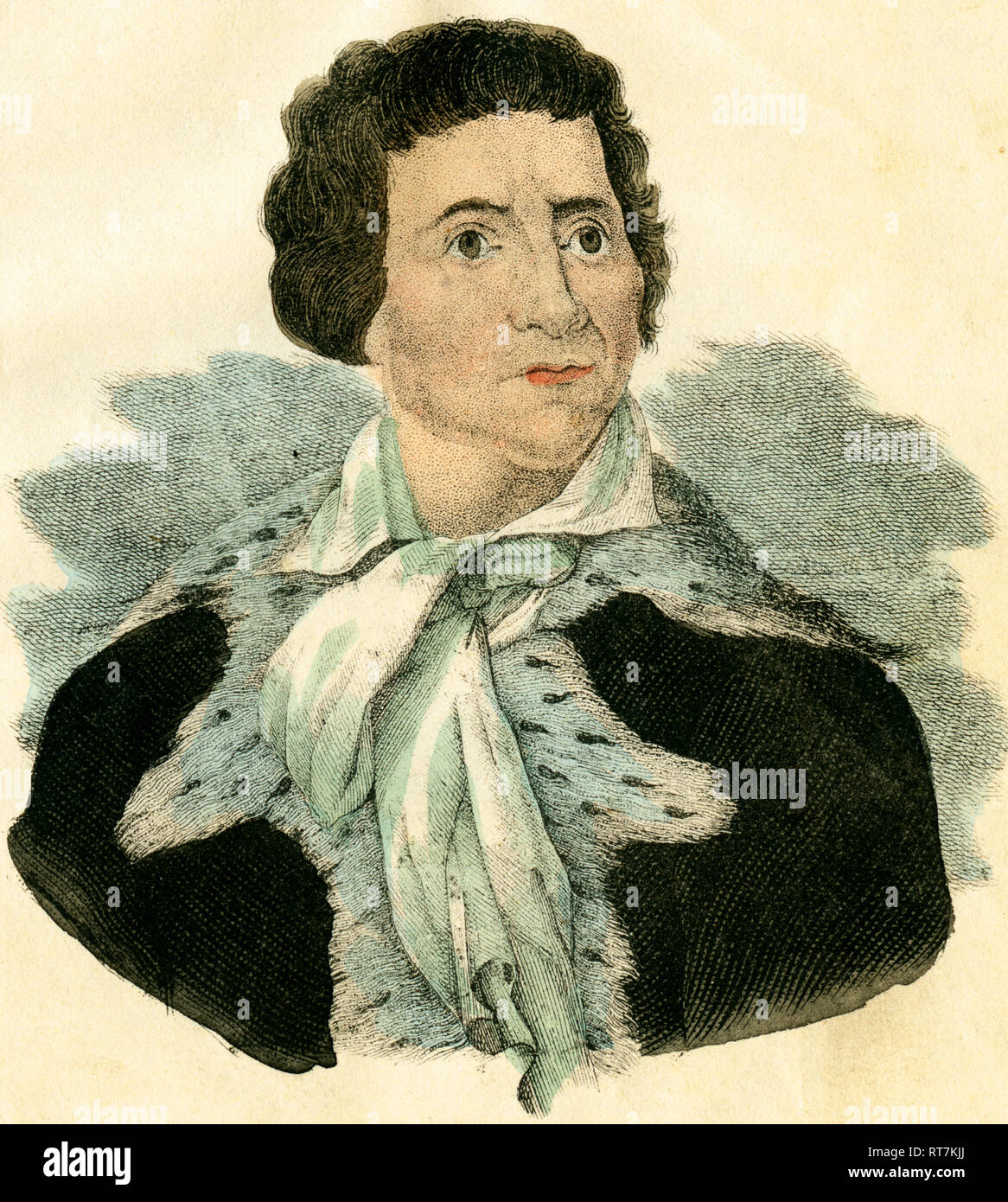 Jean Paul Marat, homme politique et scientifique, de la lithographie : 'Geschichte von der Wiege de Napoléon bis zum Grab (l'histoire de Napoléon du berceau à la tombe), par C.T. Heyne, volume 1, Lithographische Anstalt F.W. Goedsche und Steinmetz, Meissen, publié par Goedsche & Comp., Chemnitz, 1840. Additional-Rights Clearance-Info,--Not-Available Banque D'Images