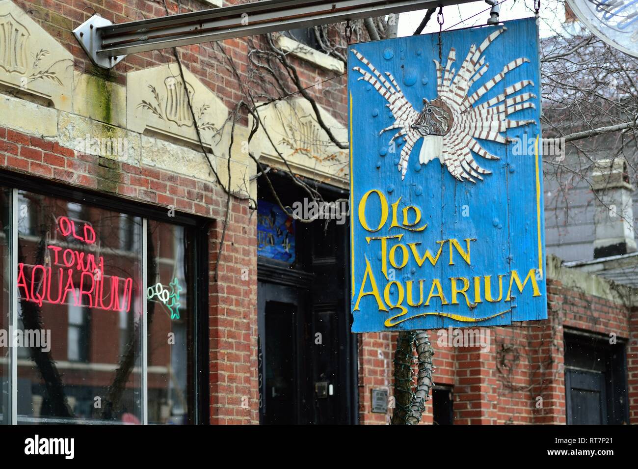 Chicago, Illinois, USA. Une boutique unique sur Wells Street dans le quartier de la vieille ville de la ville contribue à définir le caractère de cette ville unique. Banque D'Images