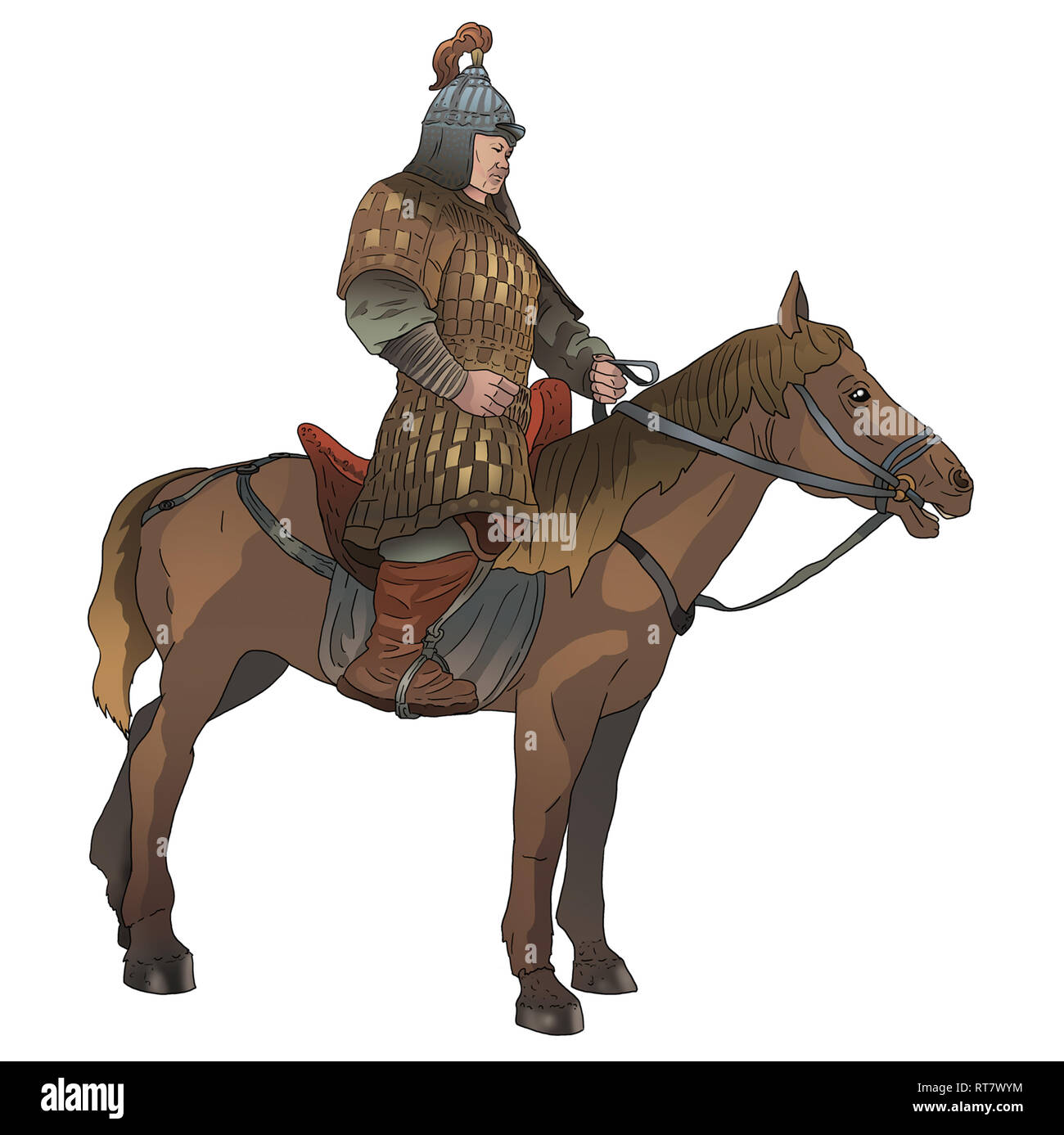 Guerrier turc on horse Banque D'Images