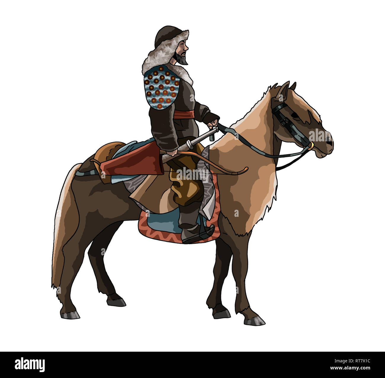 Guerrier turc on horse Banque D'Images