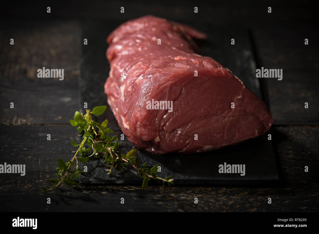Filet de boeuf cru Banque D'Images