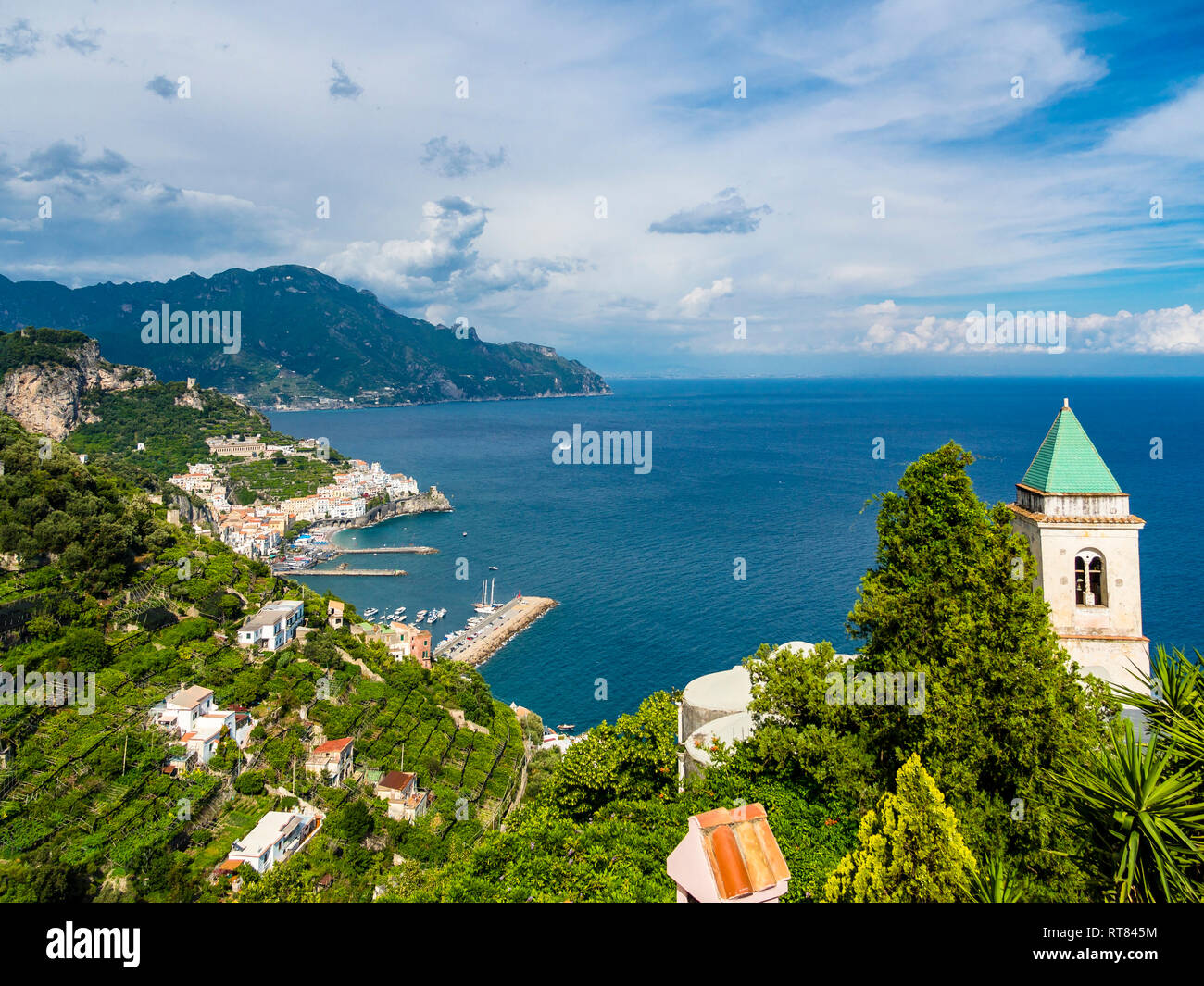 L'Italie, Campanie, côte amalfitaine, la péninsule de Sorrento, Amalfi, Parrocchia Santa Maria Assunta Church Banque D'Images