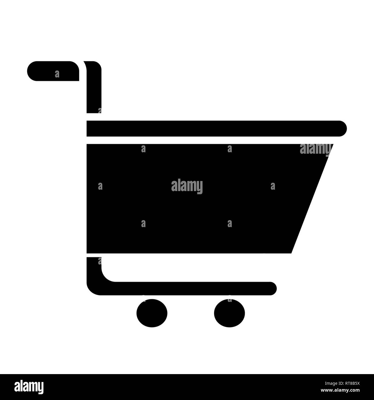 Icône du panier, Vector Illustration, Business Glyph Banque D'Images