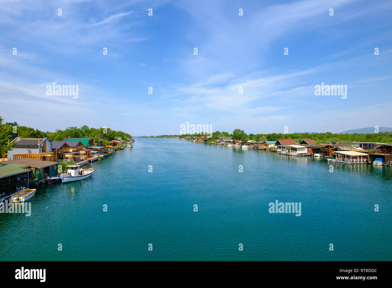 Le Monténégro, près de la rivière Bojana Ulcinj Banque D'Images