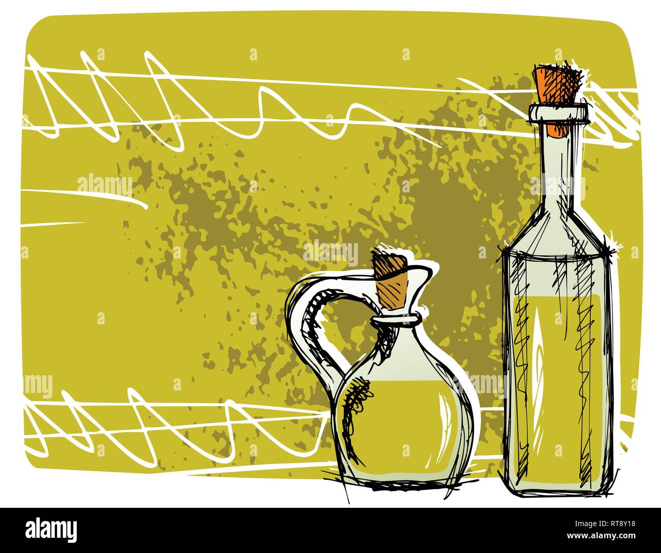 Fond d'olive d'huile Illustration de Vecteur