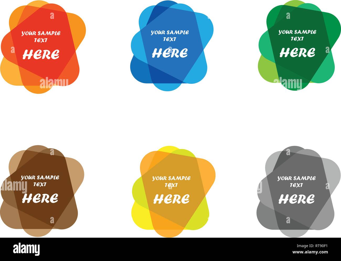 Logo couleur belle funny collection bannière moderne Illustration de Vecteur