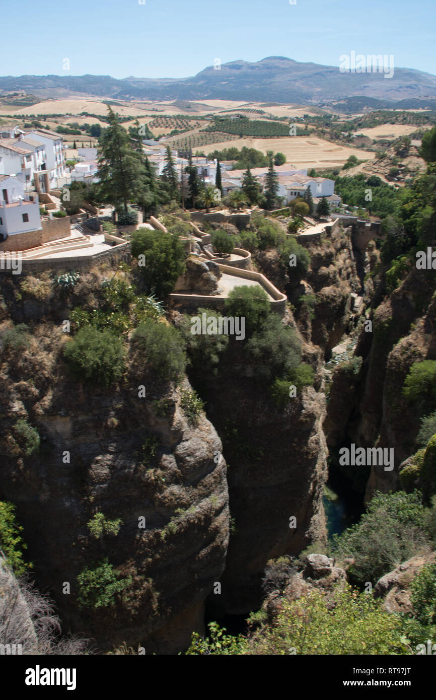 L'Europe, Espagne, Andalousie, Ronda, El Tajo Canyon Banque D'Images