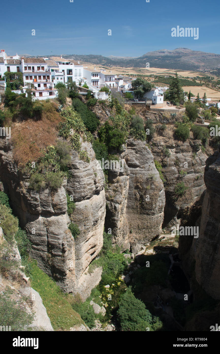 L'Europe, Espagne, Andalousie, Ronda, El Tajo Canyon Banque D'Images