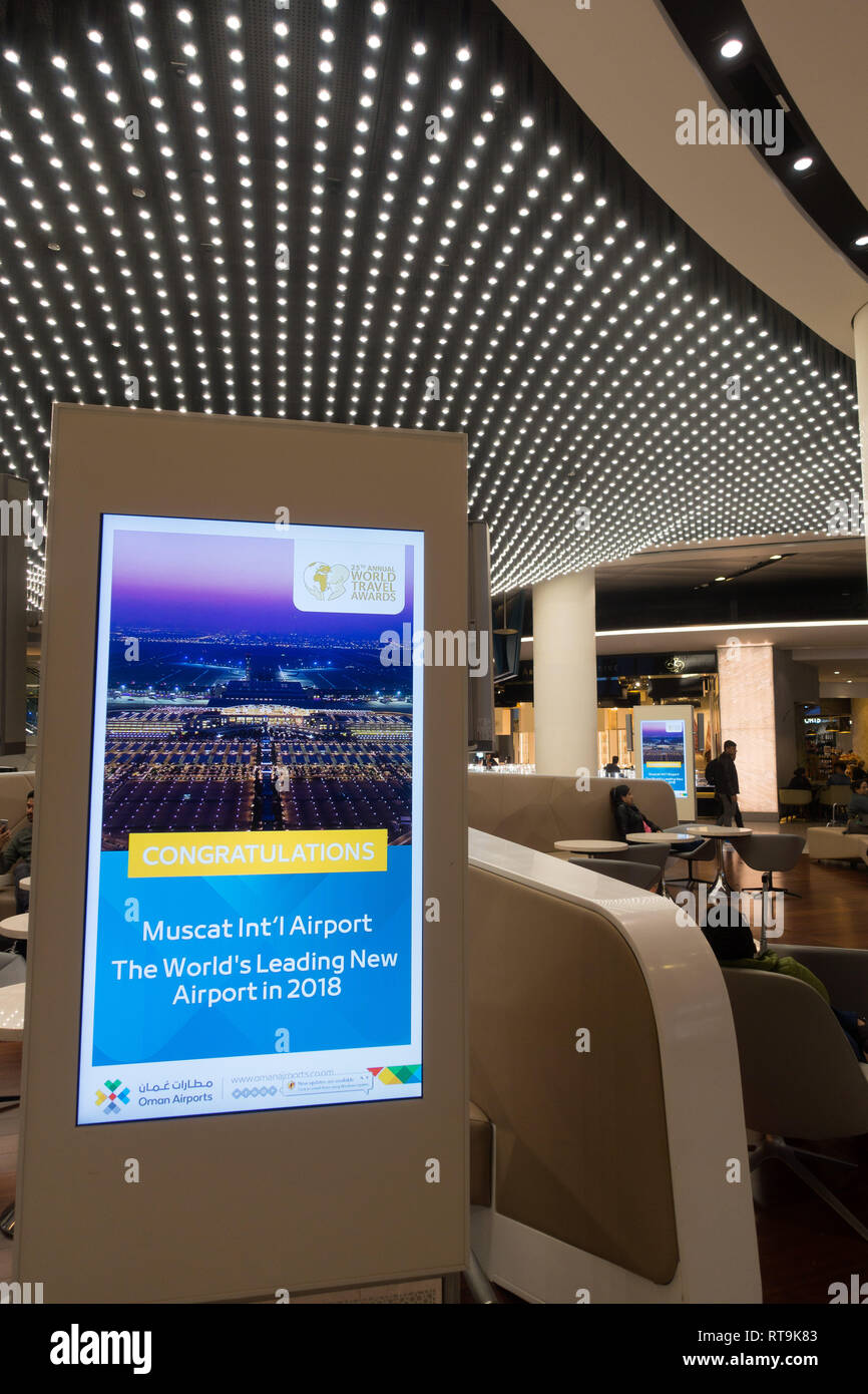 Muscat, Oman, nouvel Aéroport International, 2018 Banque D'Images