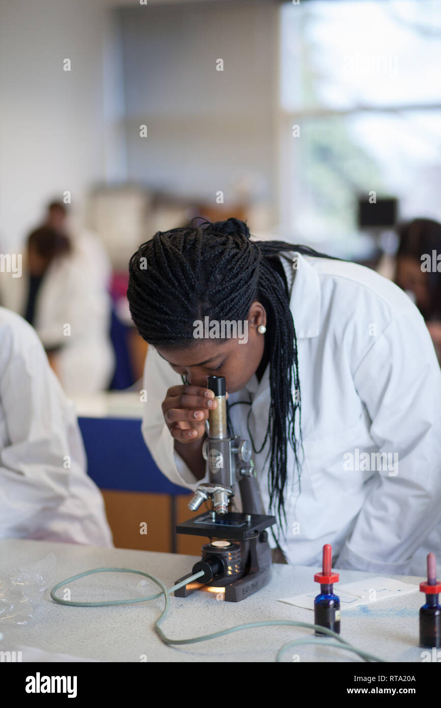 Les adultes dans un autre collège de l'éducation l'étude de l'accès aux soins infirmiers, biologie Banque D'Images