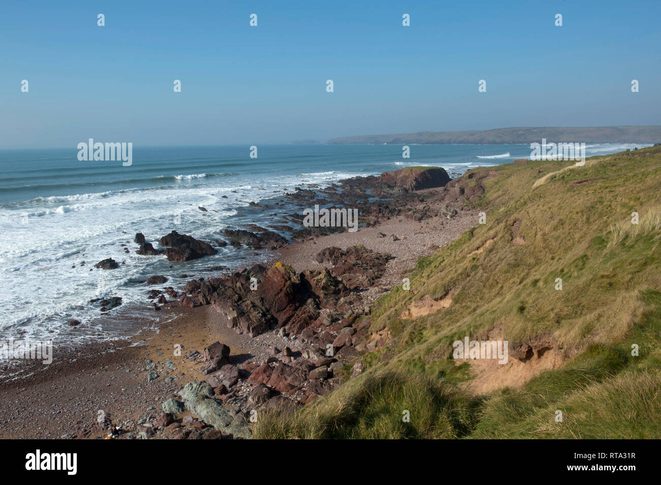 L'eau douce, Pembroke à l'extrémité nord à marée haute Banque D'Images