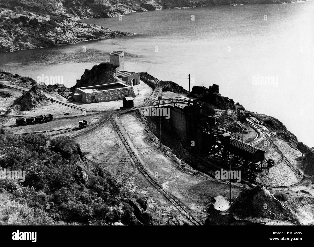 Mine souterraine, Isola d'Elba, Italie 1964 Banque D'Images