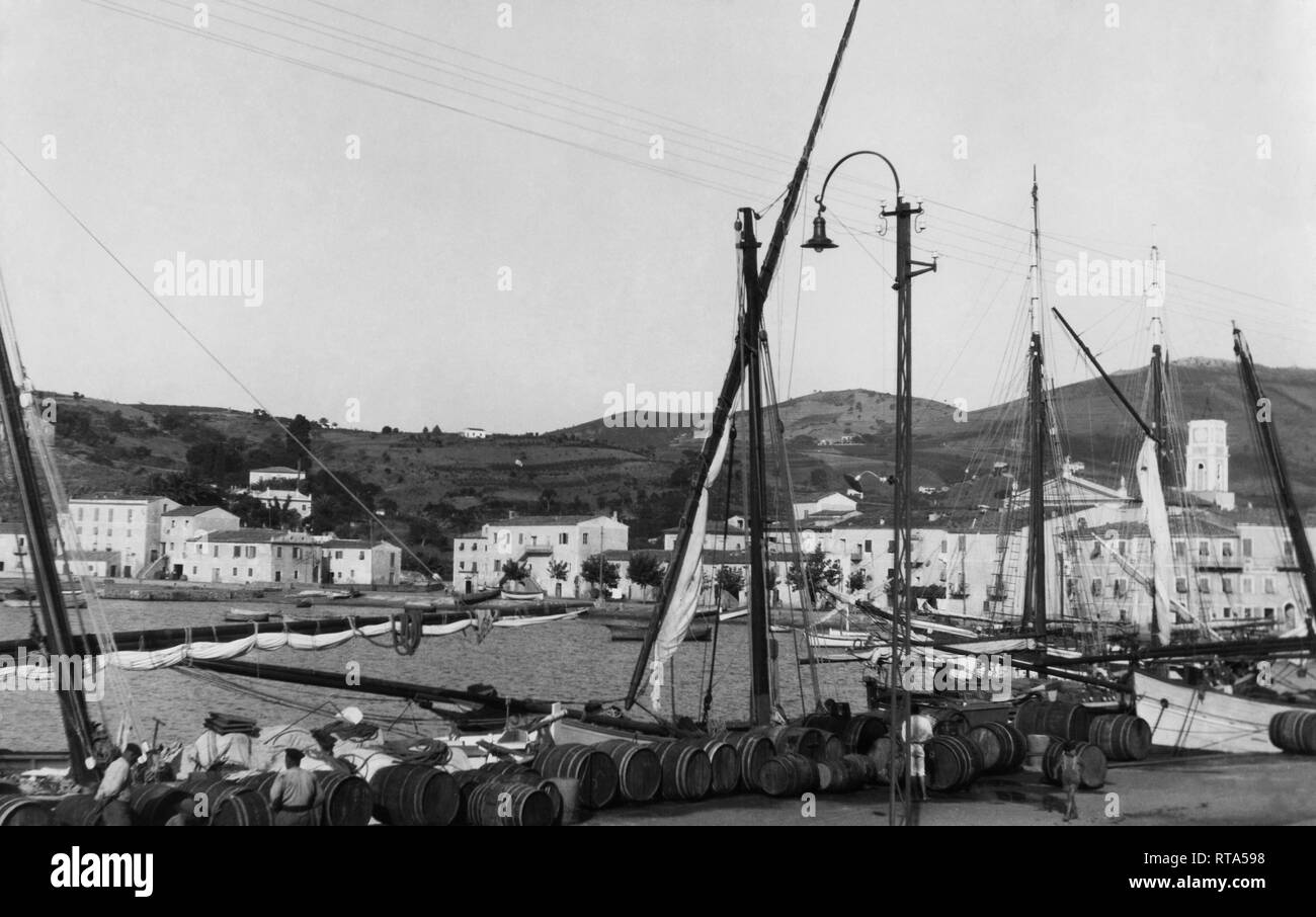 La toscane, Isola d'Elba, Porto Azzurro, 1920 Banque D'Images