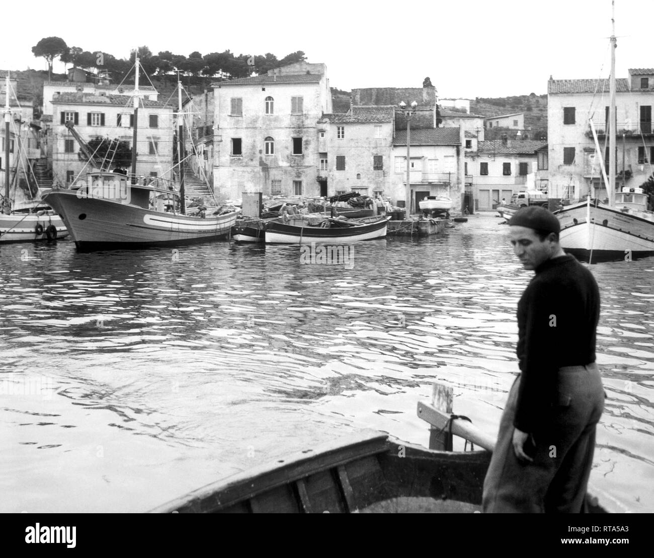 Marina di Campo, Isola d'Elba, 1965 Banque D'Images