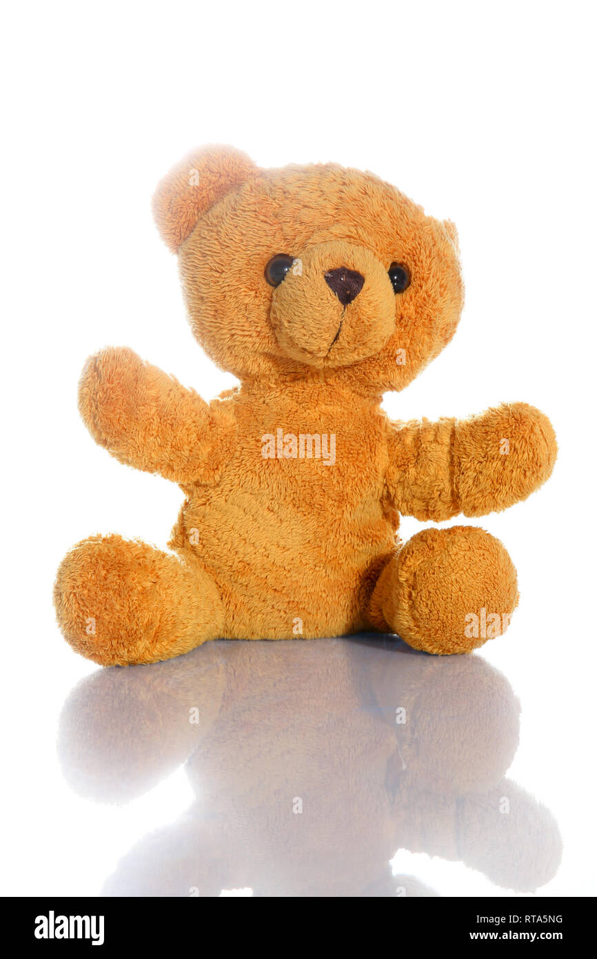 Un mignon petit ours en peluche rose pour un enfant d'un câlin Banque D'Images