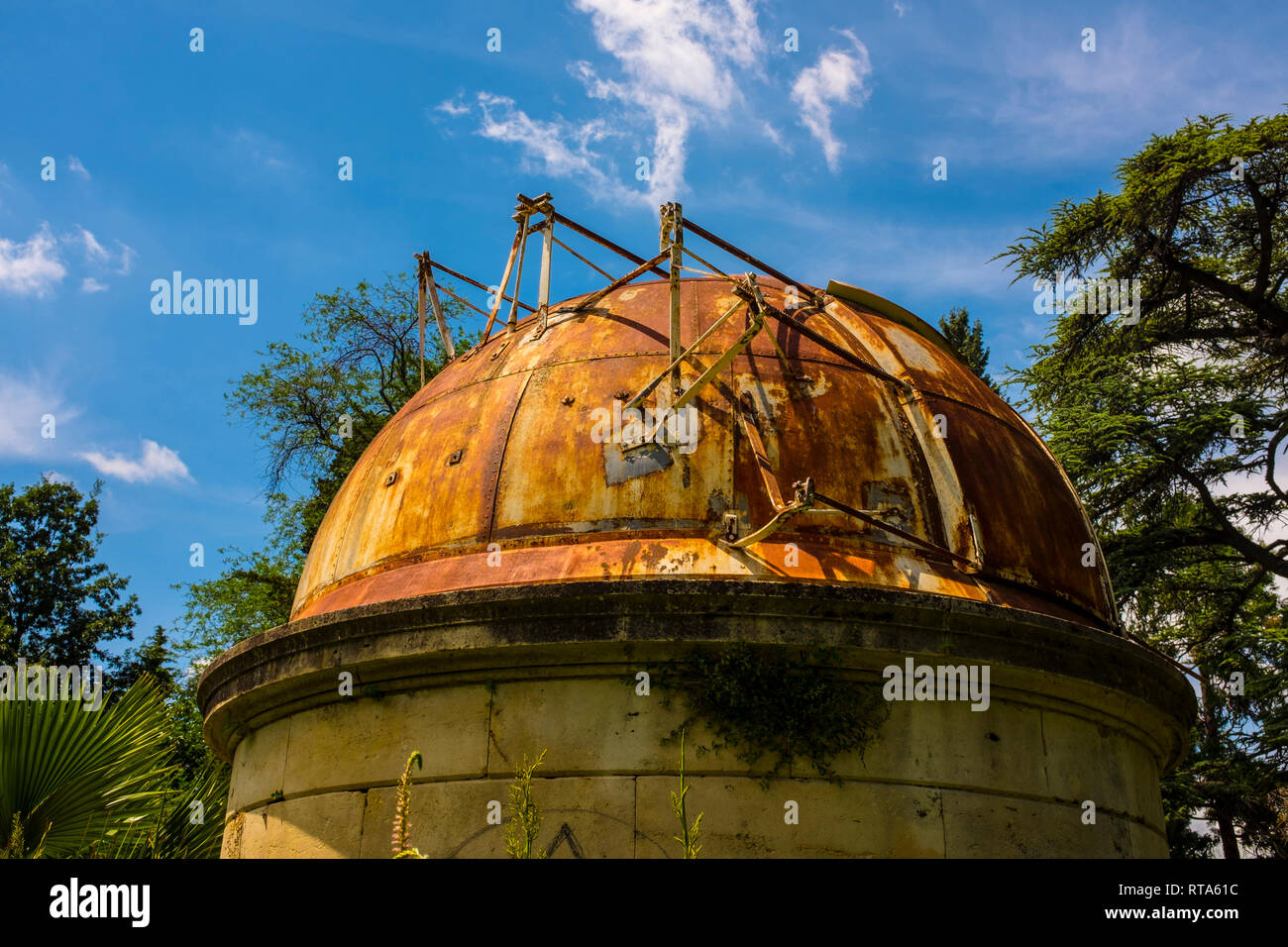 Astronomy Observatory, observatoire astronomique au Jardin des plantes de Montpellier - Jardins Botaniques, Montpellier, France. Construit à la suggestion Banque D'Images