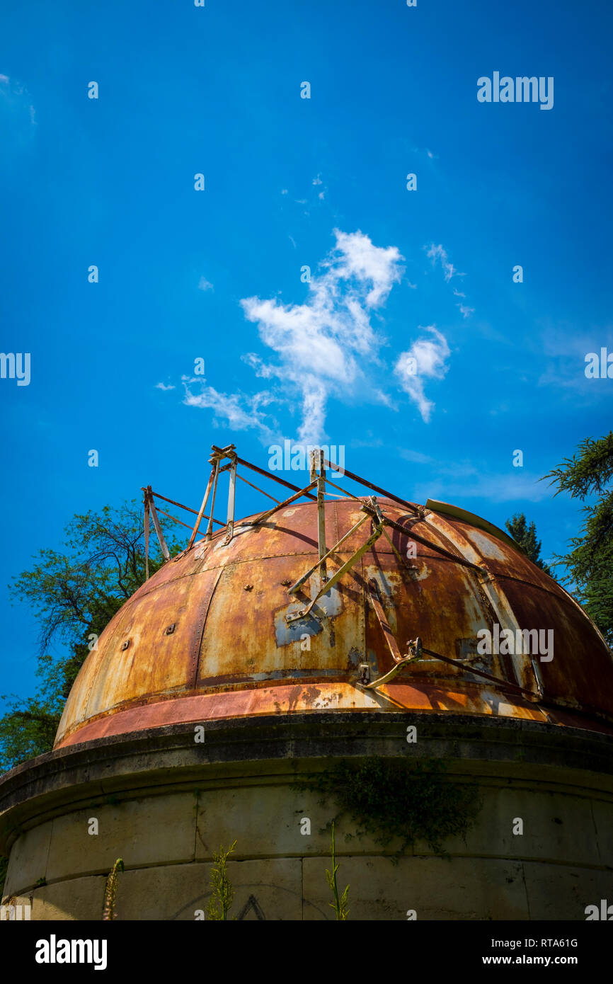 Astronomy Observatory, observatoire astronomique au Jardin des plantes de Montpellier - Jardins Botaniques, Montpellier, France. Construit à la suggestion Banque D'Images