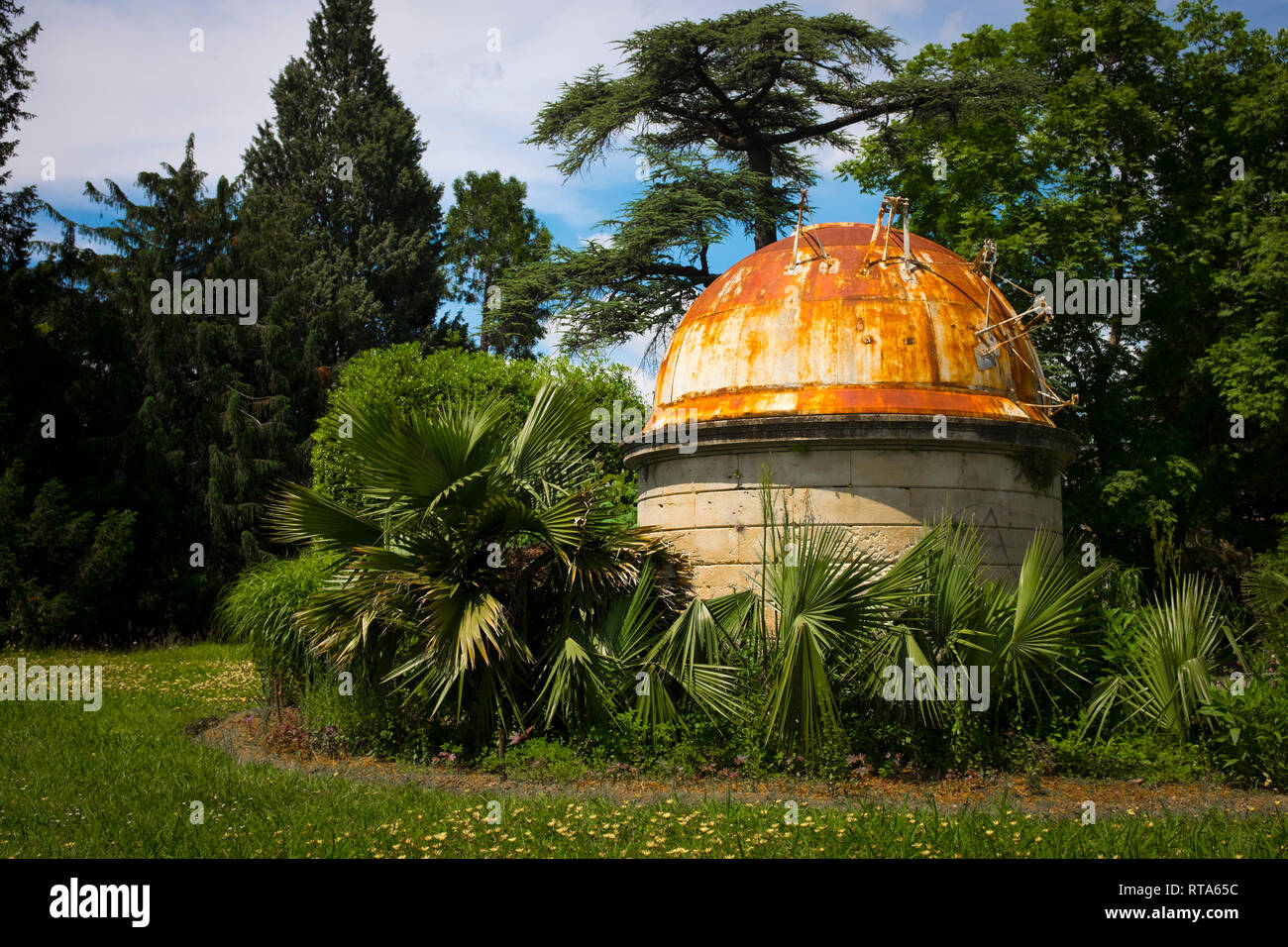 Astronomy Observatory, observatoire astronomique au Jardin des plantes de Montpellier - Jardins Botaniques, Montpellier, France. Construit à la suggestion Banque D'Images