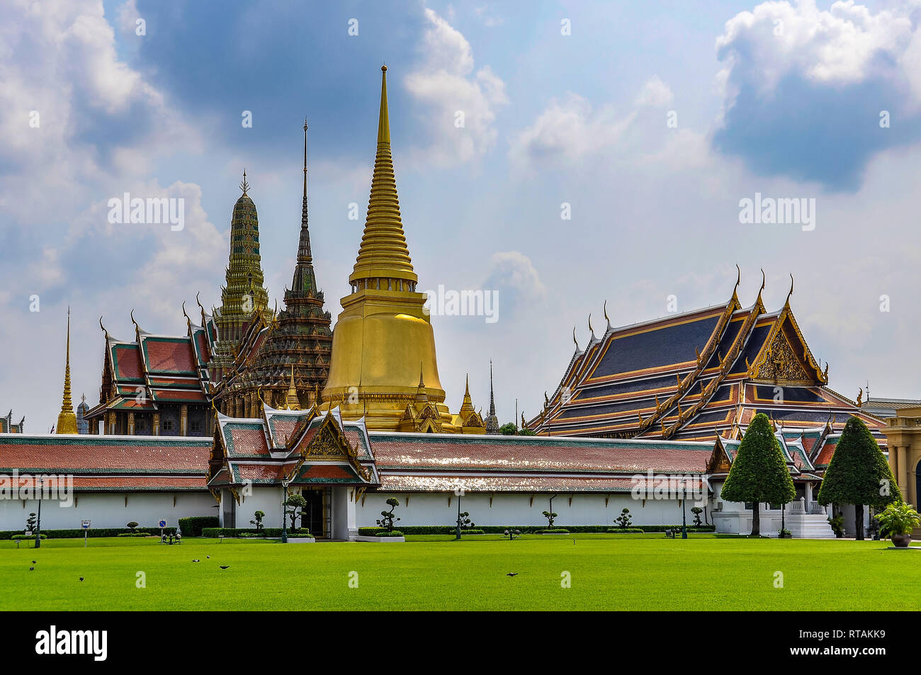 Vue extérieure dans le Grand Palais à Bangkok, Thaïlande Banque D'Images