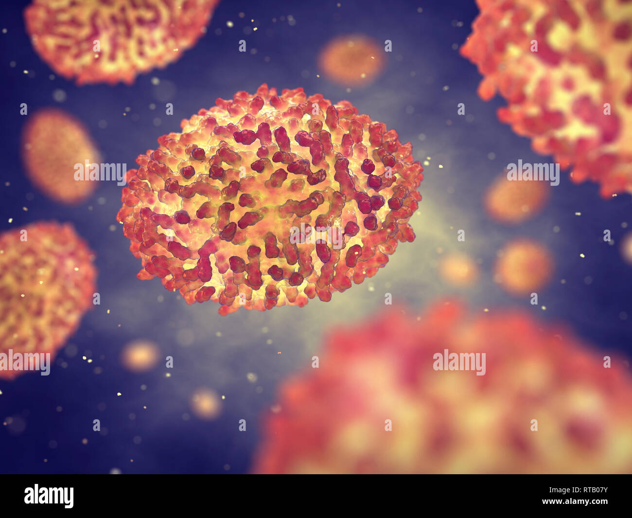 La variole également connu sous le nom de virus variolique était une maladie infectieuse causée par le virus variolique Banque D'Images