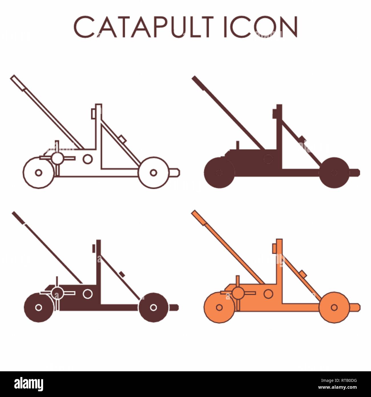 Icône catapulte Illustration de Vecteur