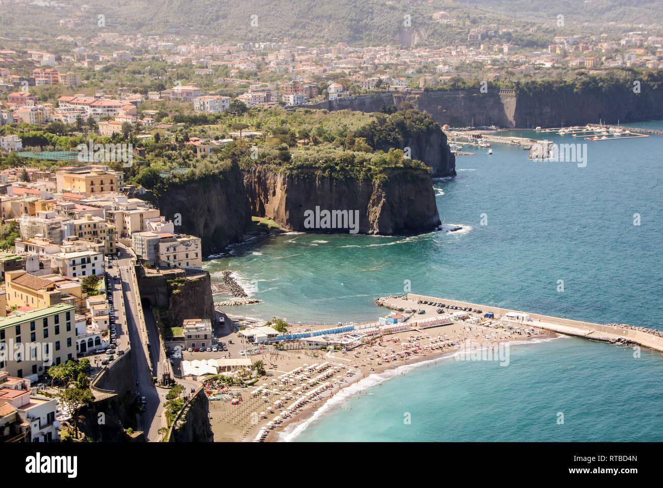 Paysage de la péninsule sorrentina Sorrente et en Campanie, Italie Banque D'Images