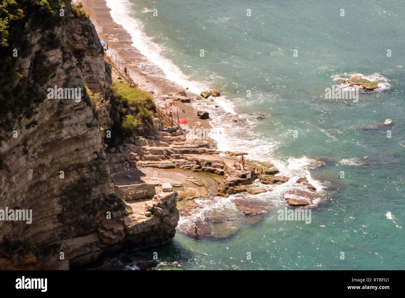 Paysage de Vico Equense péninsule de Sorrente, dans la province de Naples, Italie Banque D'Images
