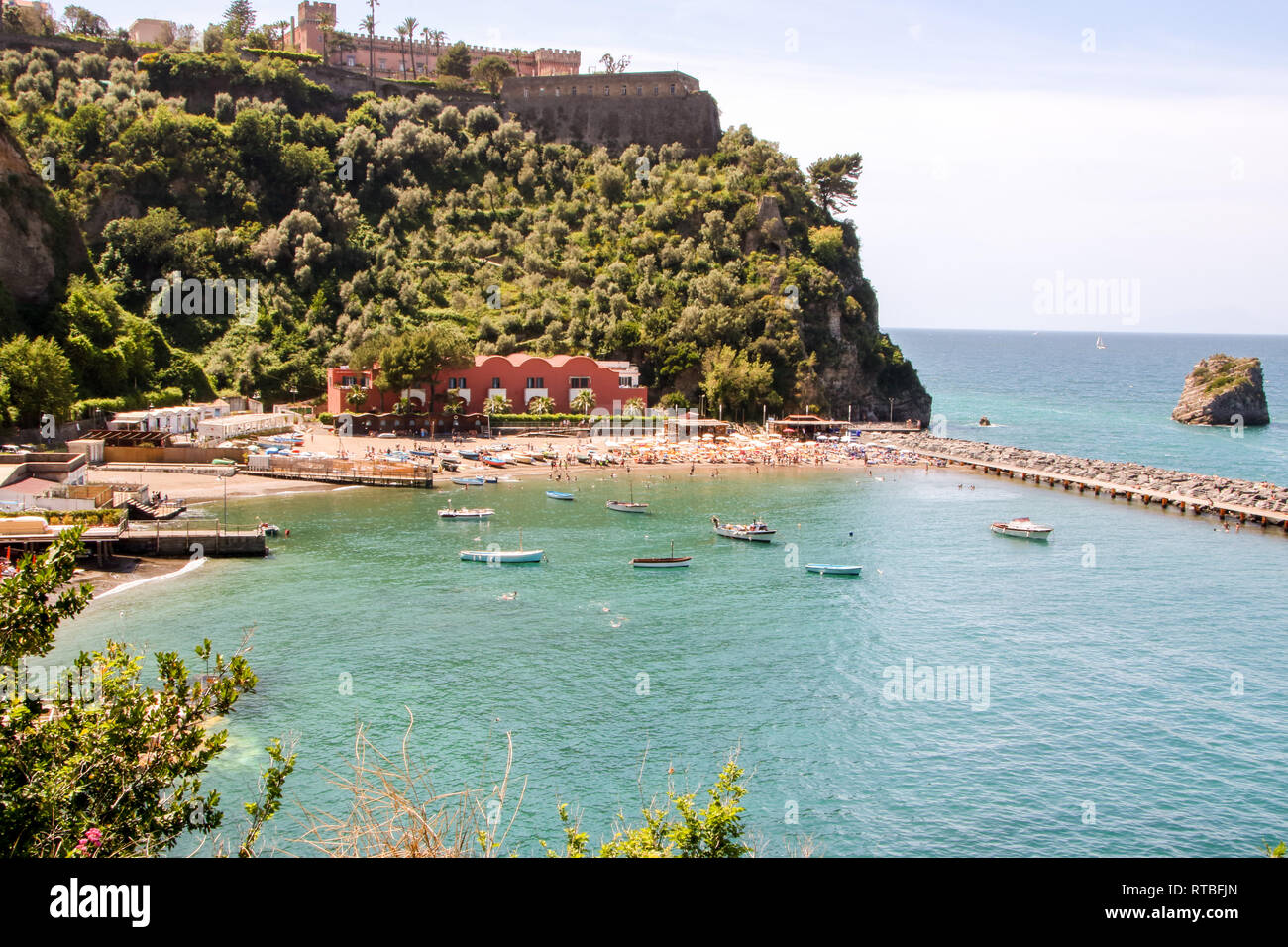 Paysage de Vico Equense péninsule de Sorrente, dans la province de Naples, Italie Photo Stock
