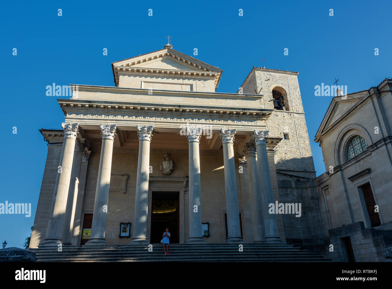 Avant de la Basilica del Santo, San Marino, Italie, République de Saint-Marin Banque D'Images