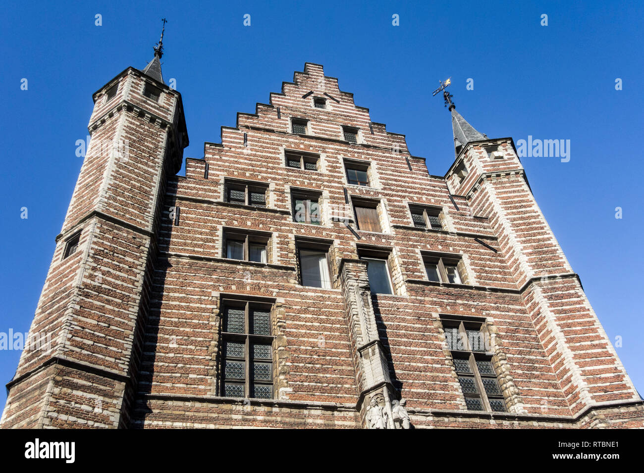 Vleeshuis / Butcher's Hall / Maison de la viande, maintenant ancienne maison de musée à propos de bricolage à Anvers, Flandre orientale, Belgique Banque D'Images