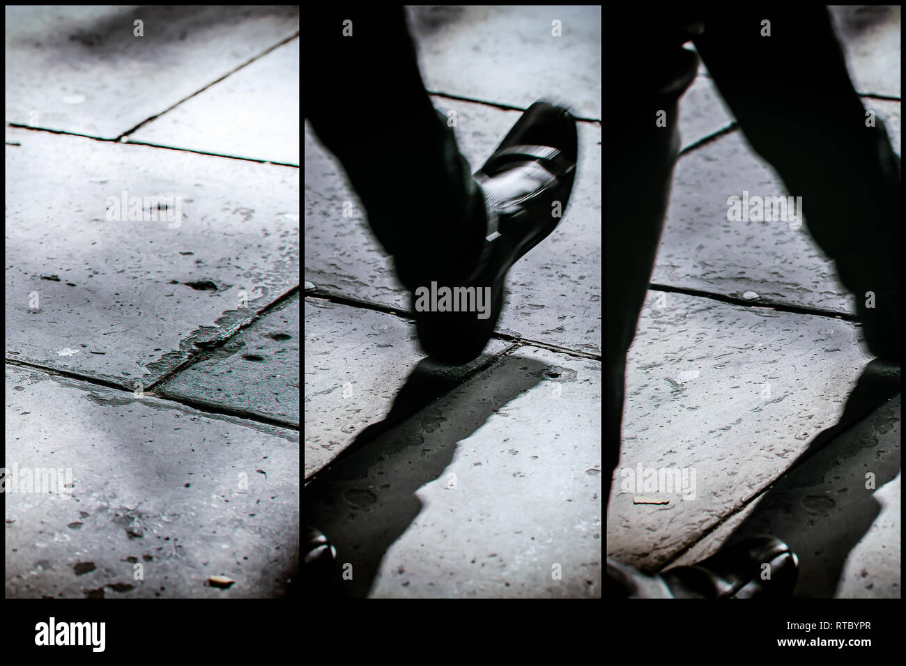 Pieds de marcher dans les rues de Londres, Angleterre Banque D'Images