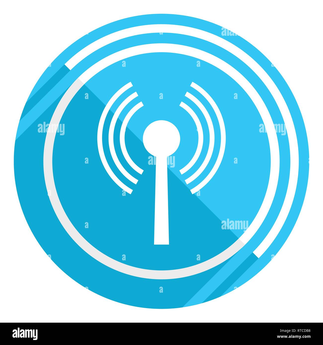 Télévision Wifi bleu conception web icon, facile à éditer vector illustration pour webdesign et applications mobiles Illustration de Vecteur