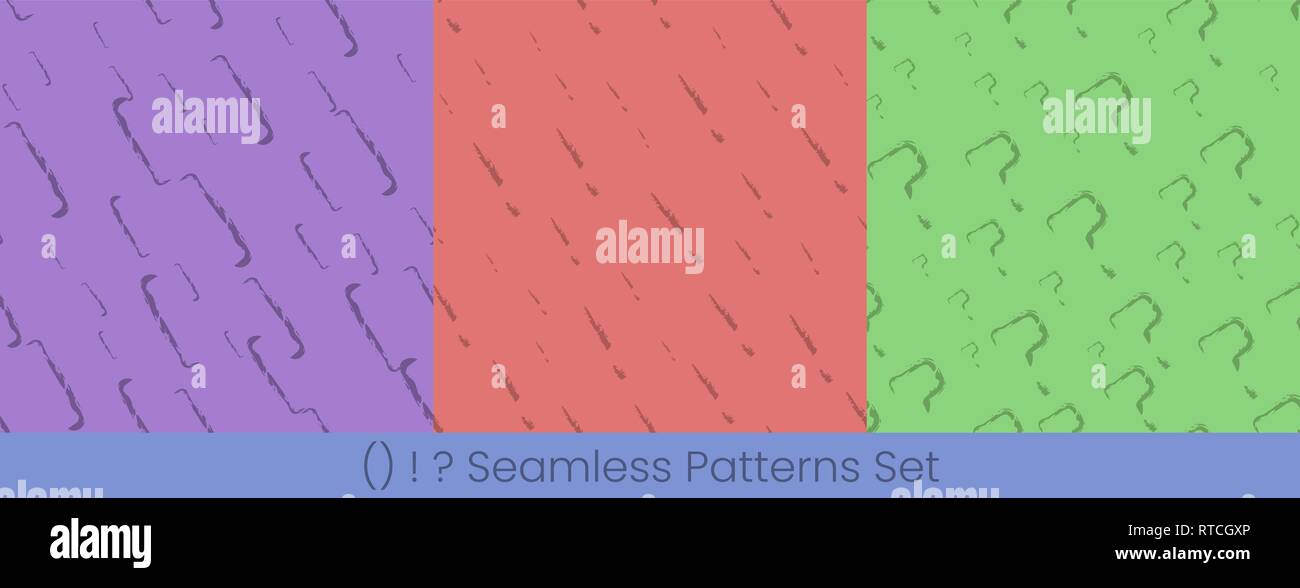 Les modèles sans couture des symboles définis. Vector illustration couleur des symboles de l'alphabet. Vector EPS8 Illustration de Vecteur