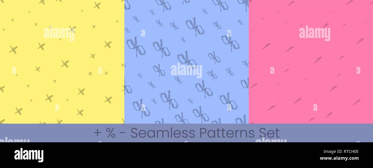 Les modèles sans couture des symboles définis. Vector illustration couleur des symboles de l'alphabet. Vector EPS8 Illustration de Vecteur