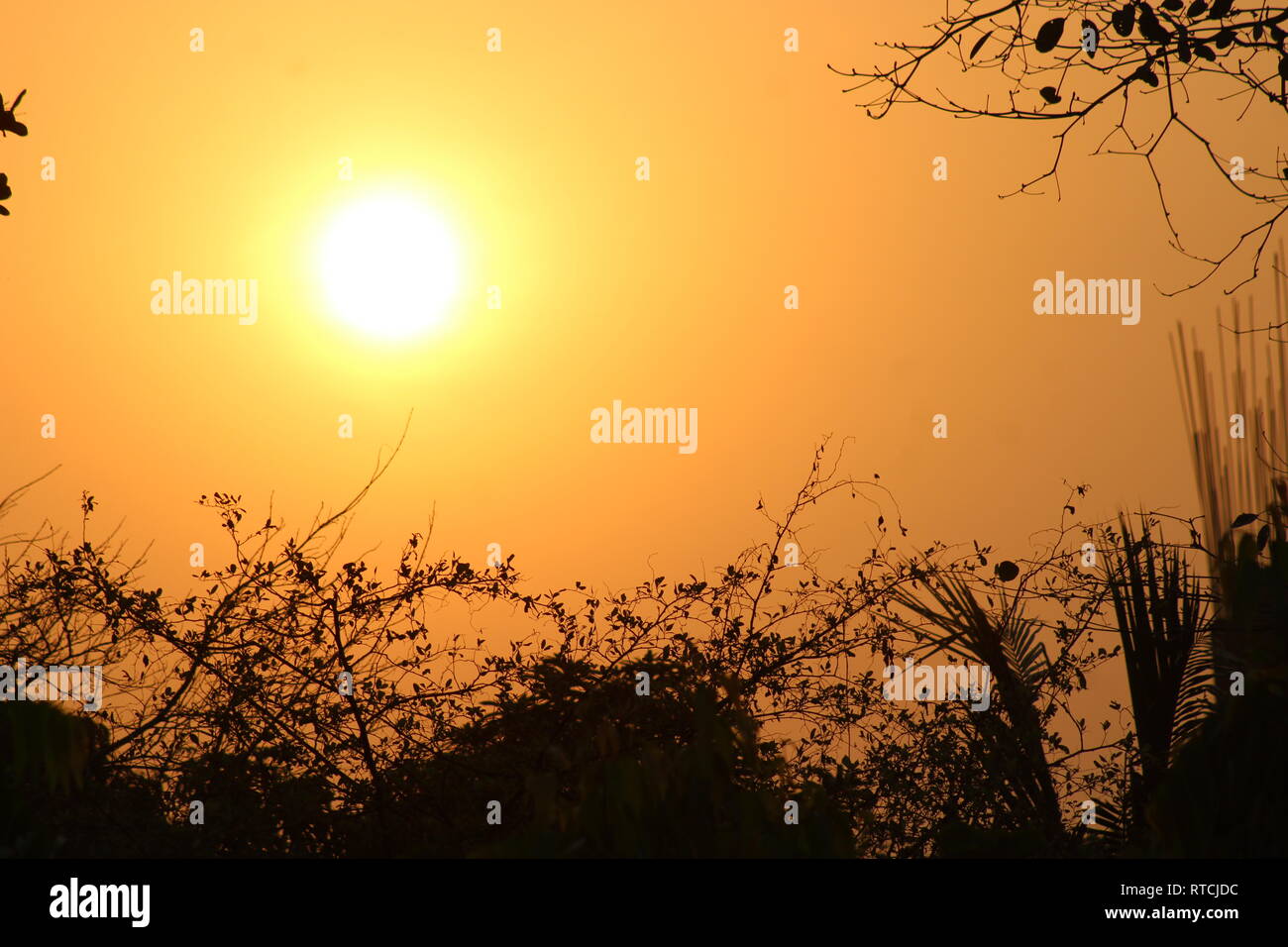 Lever de soleil. Banque D'Images