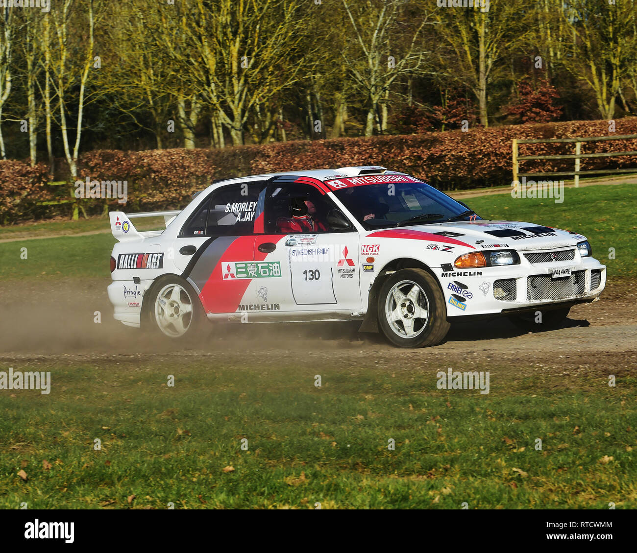 Stuart Morley, Mitsubishi Evo 3, la race, l'étape de rallye rétro, Dimanche 24 Février, 2019, rétro, nostalgie, sport, voitures, véhicules, course, classic ca Banque D'Images
